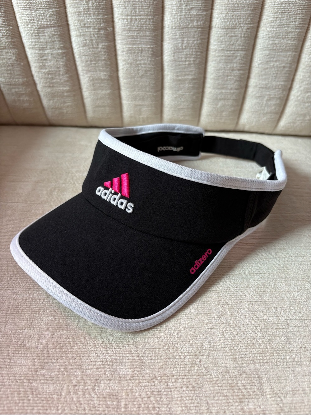 Adidas Adizero Climacool Womens Tennis Golf Visor Sun Hat Black Pink OSFA⁠
